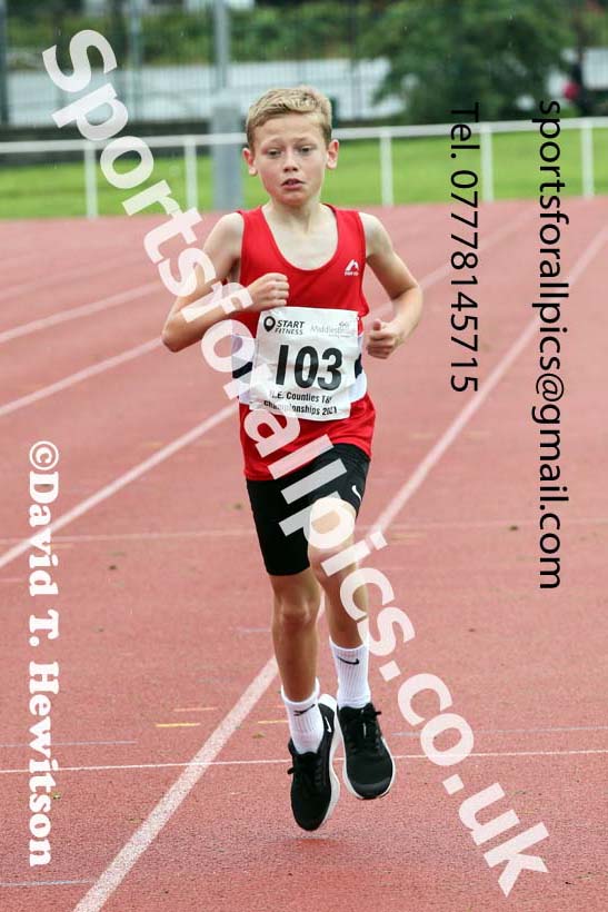 Mens and Boys 1500 metres, 2021 North Eastern Track and Field Champs., Middesbrough. Photo: David T. Hewitson/Sports for All Pics